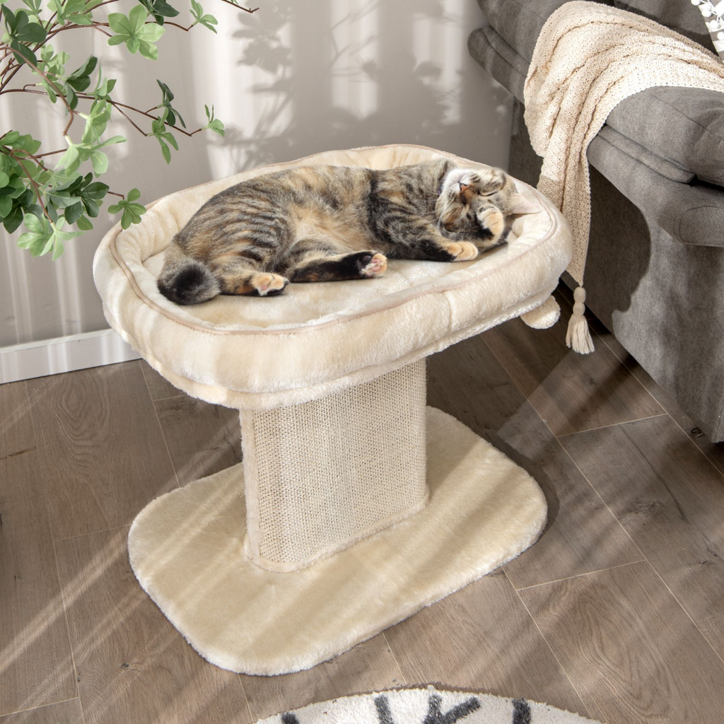 Two-Tier Cat Perch with Sisal Scratcher