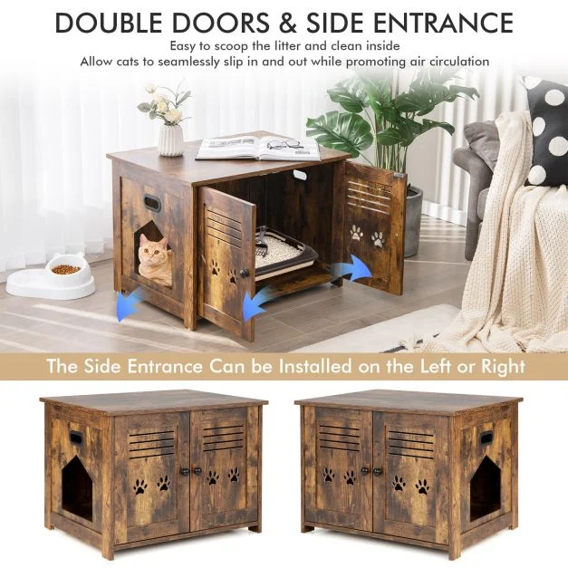 Cupboard doors and left or right side entrance